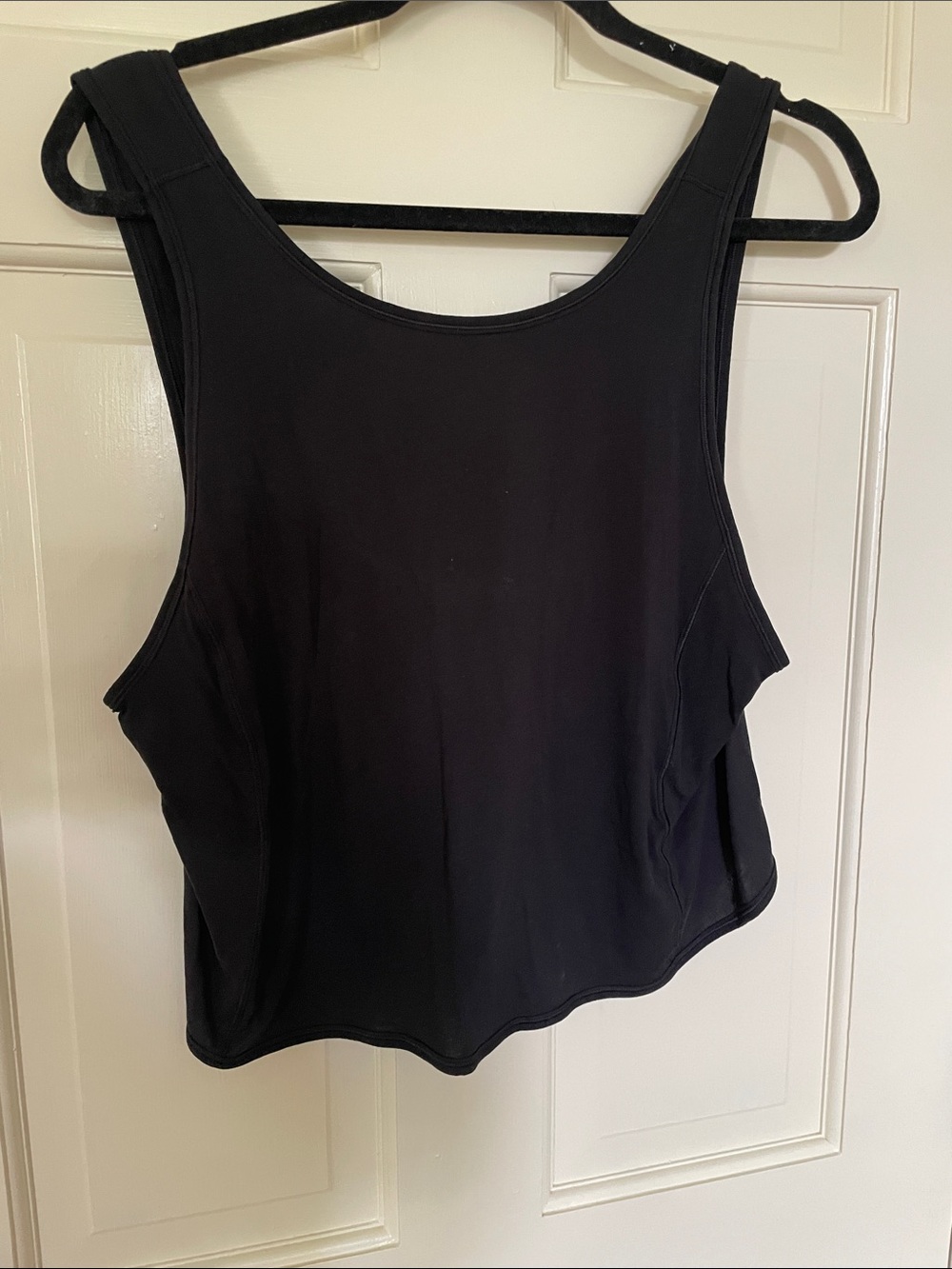 lululemon athletica Black Scoop Crop Top with twisted back